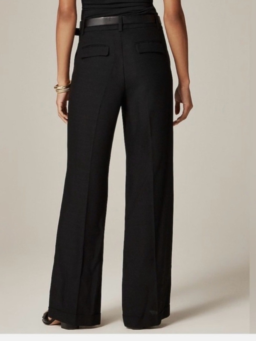J. Crew Black Luster Canvas Trousers NWT 6P